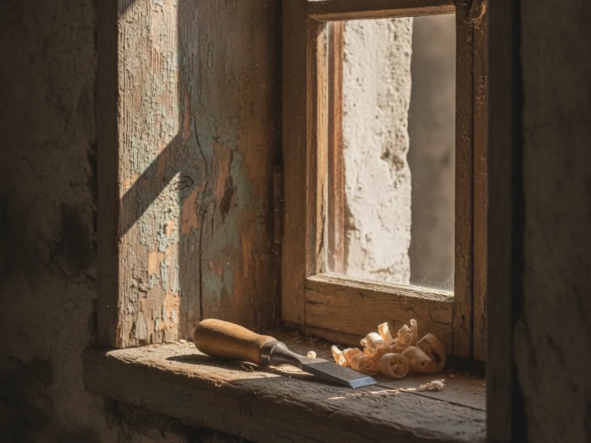Sanierung eines historischen Holzfensters