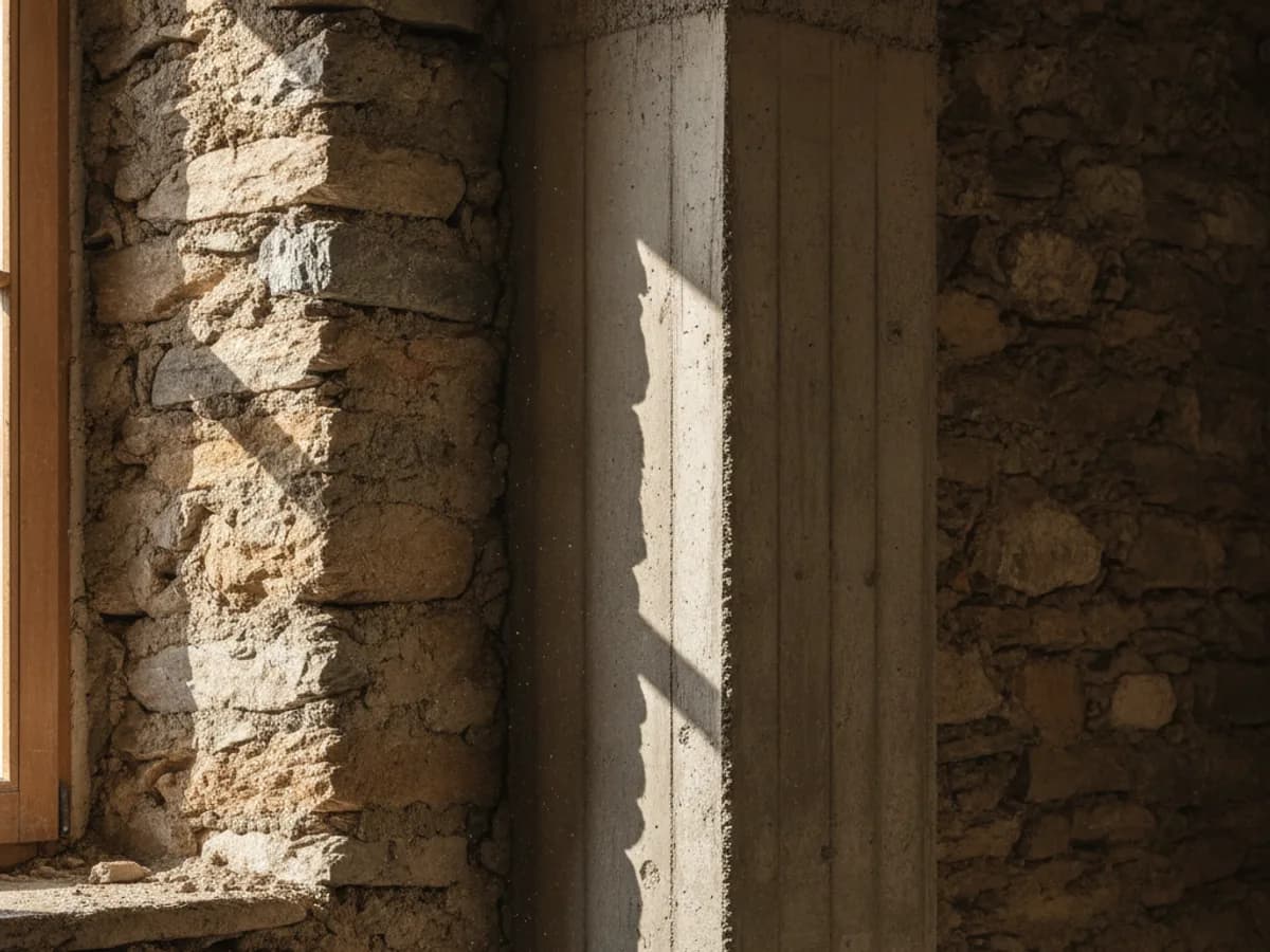 Statische Ertüchtigung am Fundament eines Altbaus